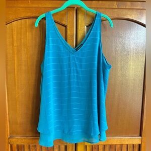 Lane Bryant Cerulean Swing Double Layer Chiffon Tank